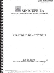 RELATÓRIO DA AUDITORIA
