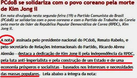 PCdoB, COREA DO NORTE, PRÓSPERA