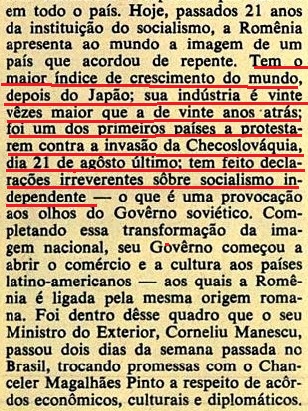 romênia, Brasil, 1968, 2