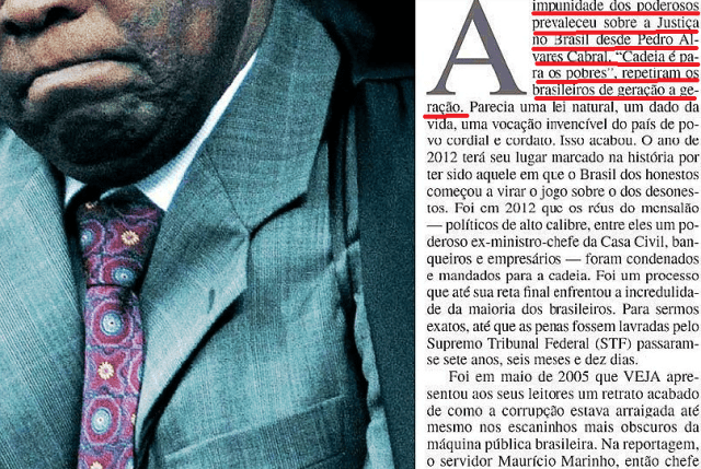 o STF REVOGA UM ATRADIÇÃO, Veja, 05dez12