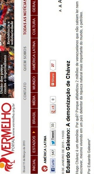 chaves, a demonizaçao, galeano