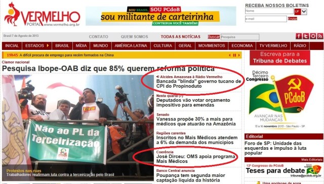 pcDOb, mídia, propinoduto, josé dirceu