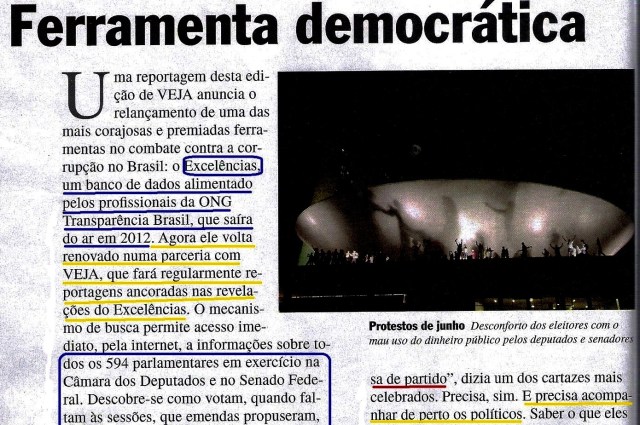 Veja, Editorial 21ago13