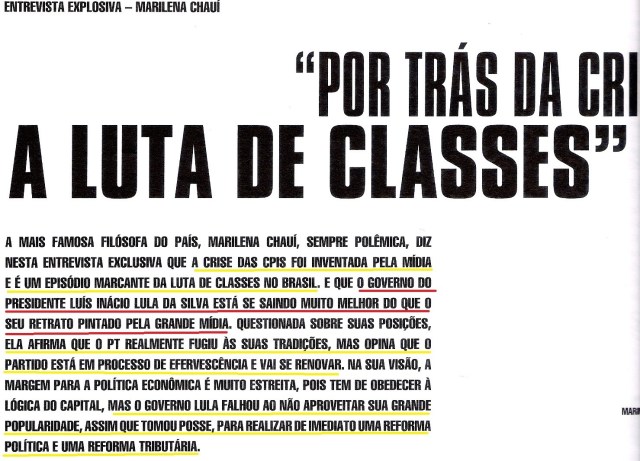 cAROS aMIGOS, mARILENA CHAUÍ