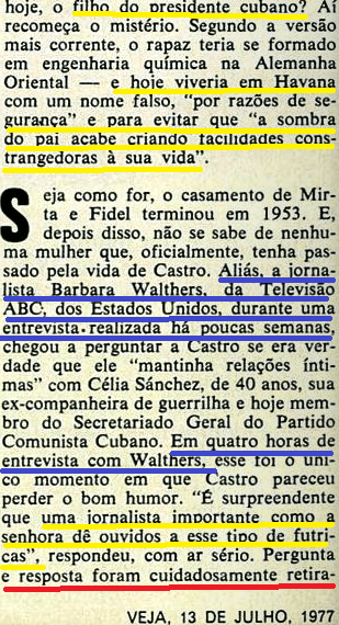 Fidel  dá entrevista à imprensa burguesa americana