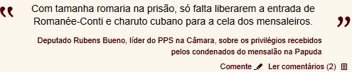 presos politicos, papuda, comentário