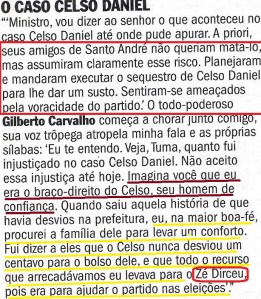 o  livro bomba romeu,  veja 11dez13 CELSO DANIEL