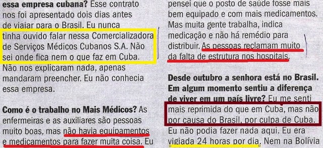 médica cubana, ENTREVISTA, Veja, 6