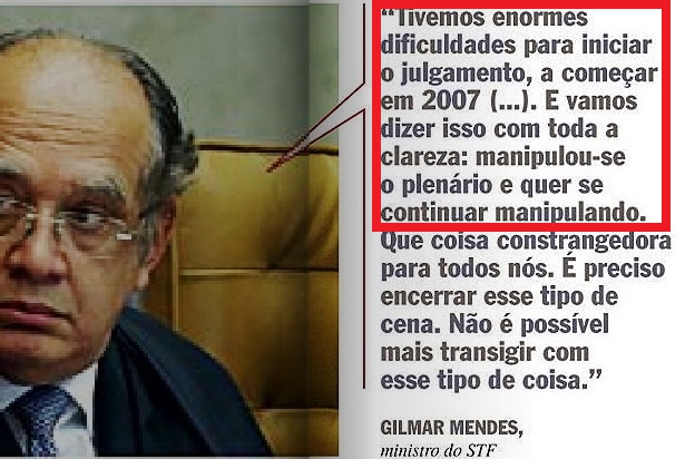 Min. Gilmar Mendes, Veja nov13