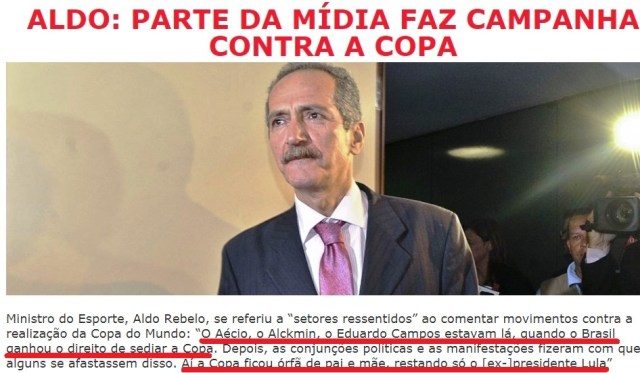 aldo rebelo, 247, COPA