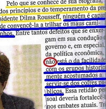 AS VIRTUDES DE DILMA, EDITORIAL, 2