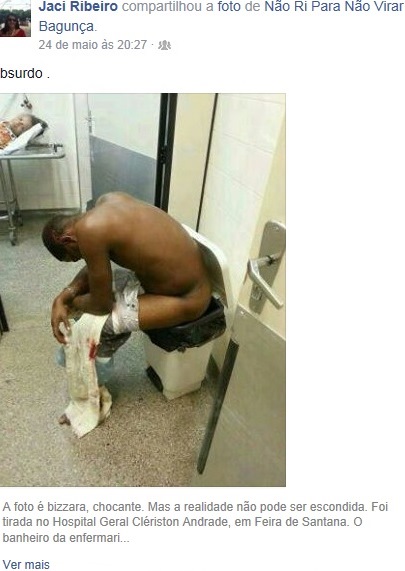 HOMEM USA VASILHAME DE LIXO COMO SANITÁRIO