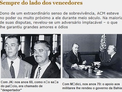 ACM, MÉDICE, JK, Veja 2007