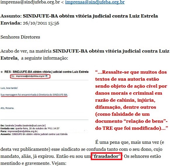 e-mail enviado ao sindjufe na época dA FRAUDE