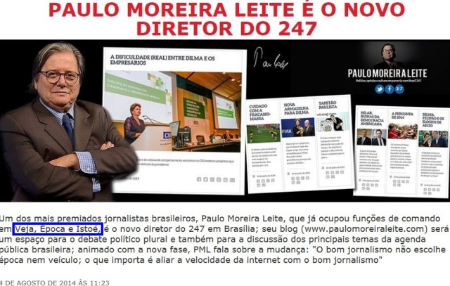 paulo moreira leite, diretor 247, veja