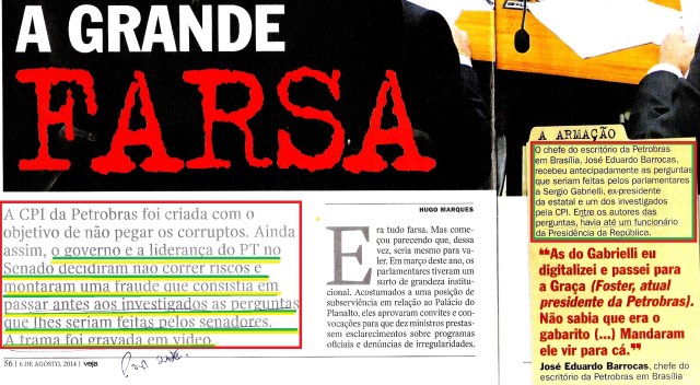 Veja, 06 ago, A farsa 2