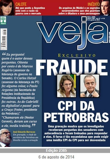 Veja, CAPA 06ago14