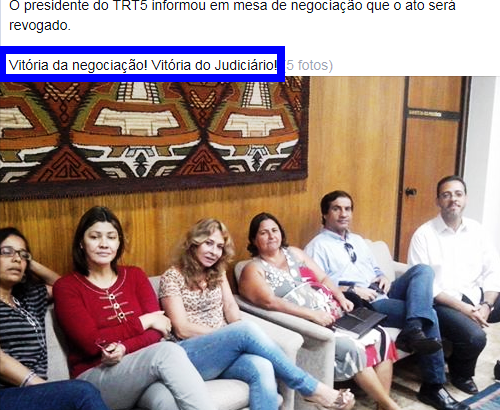 trt, revogação do ato, facebook
