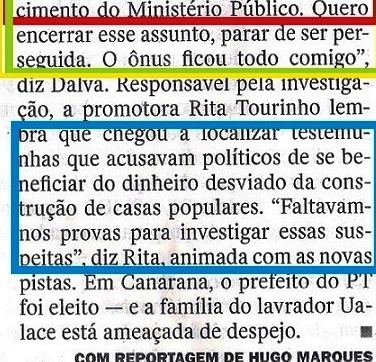 Veja, 24set, ISNTITUTO BRASIL, Canarana 16,  O CAMINHO DO DINDIN...,POMOTORA