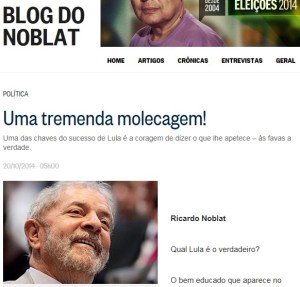 NOBLAT, UMA TREMENDA MOLECAGEM
