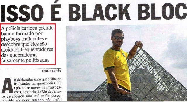 blak bloc, tráfico, Veja, 05nov14, 1