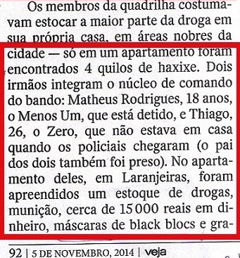 blak bloc, tráfico, Veja, 05nov14, 3