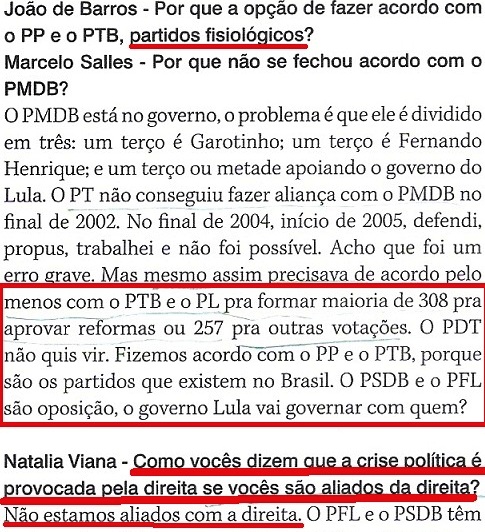 DIRCEU NA CAROS AMIGOS, partidos fisiológicos, direita...