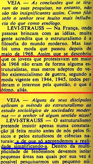 ESTRUTURALISMO, LEVY-STRAUS, 6, veja, 19jan1972