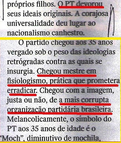 35 ANOS DE PT, ESQUERDA 3.... Veja, 11fev15