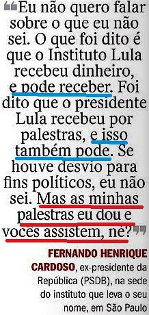 palestras, FHC, LULA, Veja, 1º jul 15