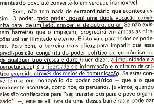 VARGAS lLHOSA, CONTRA VENTO E MARÉ, LIBERDADE DE INFORMAÇÃO,fl.289, parte 2