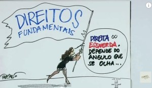 JANAÍNA PASCOAL E HÉLIO BICUDO, RODA VIVA, 11, charge DIREITA OU ESQUERDA