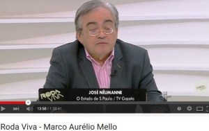 marco aurélio melo, rodaviva, josé Nêumane, acordo
