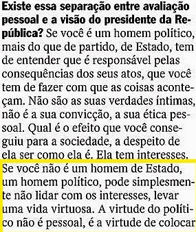 FHC, OS DIÁRIOS, veja, 28out15, interesses