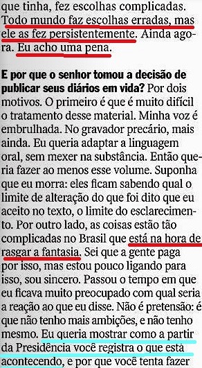 FHC, OS DIÁRIOS, veja, 28out15, lula, rasgara fantasia