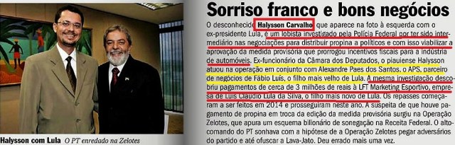 lula, zelotes, filhos