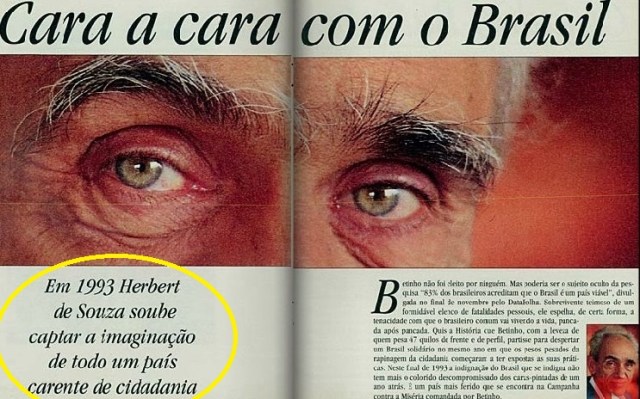 betinho, cara a cara 1, Veja dez 1993