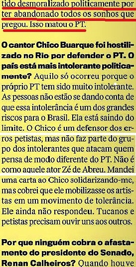 CRISTÓVÃO BUARQUE 9, páginas amarelas, Veja 20jan16