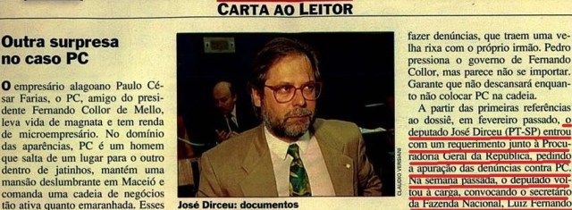 DIRCEU COLABORA COM VEJA, 20maio1992, parte 1