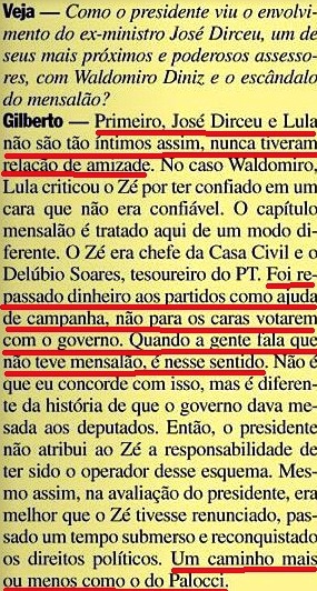 Gilberto Carvalho, Veja, amarelas 12, mensalão, dirceu, delúbio, 2008