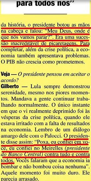 Gilberto Carvalho, Veja, amarelas 8, bombara, 2008