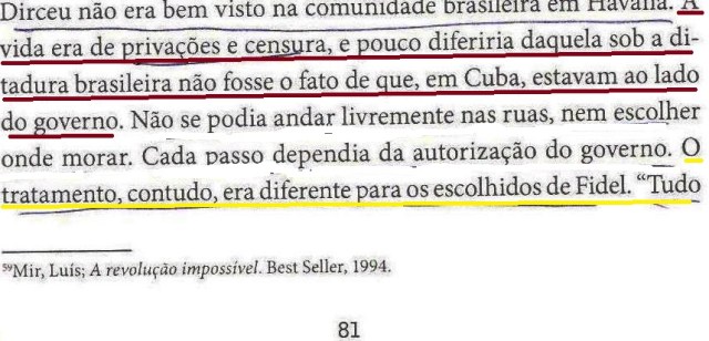 DIRCEU, A BIROGRAFIA, FL. 81, CUBA, DIRCEU NÃO ERA BEM VISTO 001