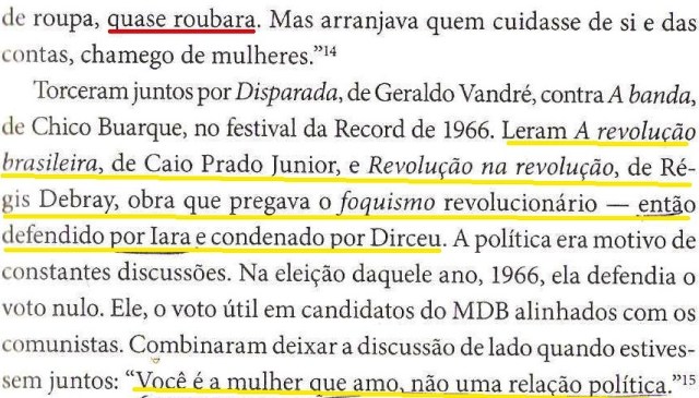 DIRCEU, A BIOGRAFIA, fls 29, livros, cinema, revolução, e IARA